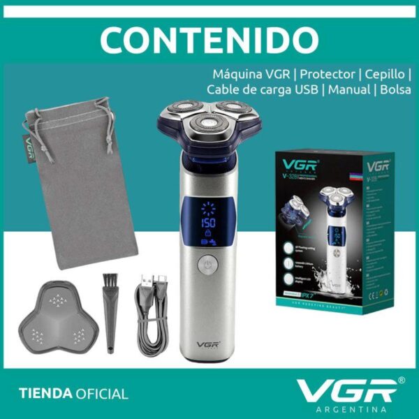 V-328 - ماكينة حلاقة وتنعيم احترافية للرجال - قابلة للشحن مع رؤوس متعددة - Image 8