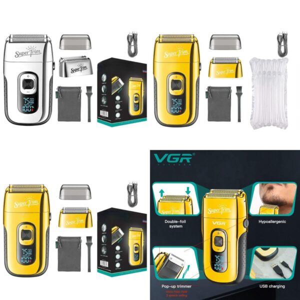 V-332 - ماكينة حلاقة وتنعيم للرجال قابلة للشحن - احترافية ودقيقة - Image 2