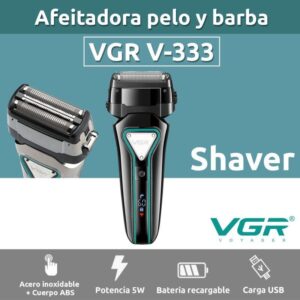 V-333 - ماكينة حلاقة وتنعيم اللحية للرجال قابلة للشحن - احترافية ودقيقة