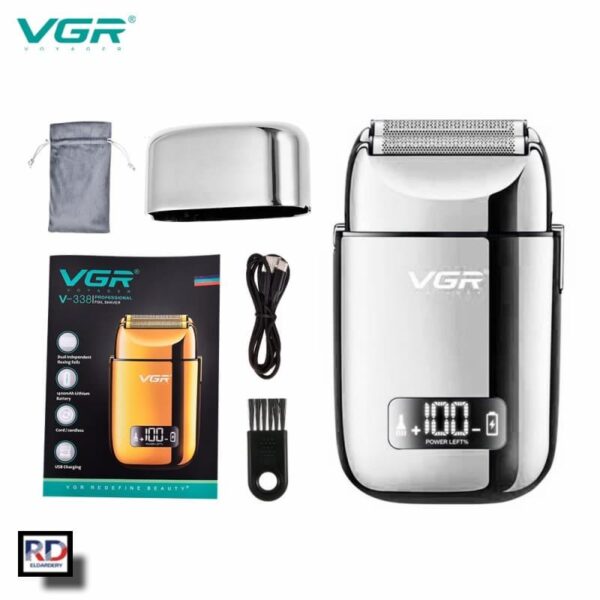 V-338 - ماكينة حلاقة وتنعيم اللحية للرجال - قابلة للشحن مع رؤوس متعددة - Image 6