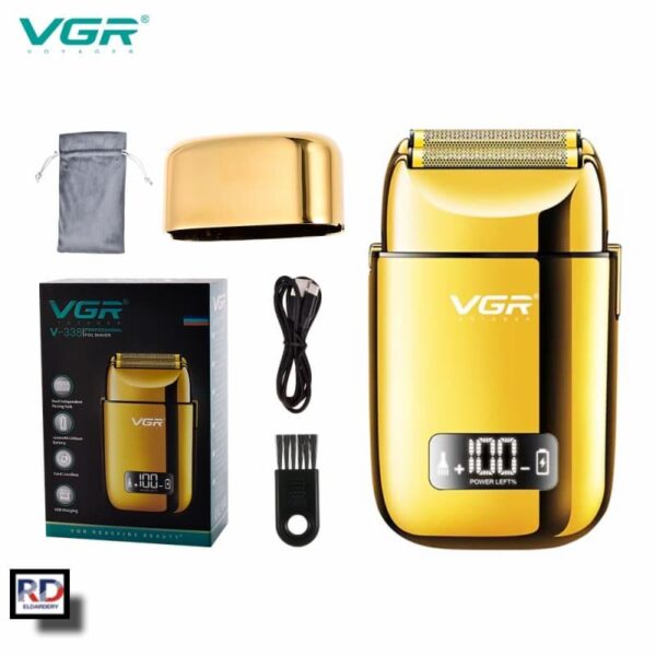 V-338 - ماكينة حلاقة وتنعيم اللحية للرجال - قابلة للشحن مع رؤوس متعددة - Image 7