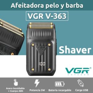 V-363 - ماكينة حلاقة وتنعيم اللحية للرجال قابلة للشحن - احترافية ودقيقة