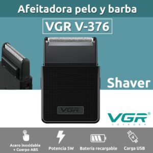V-376 - ماكينة حلاقة وتنعيم اللحية للرجال قابلة للشحن - احترافية متعددة الرؤوس