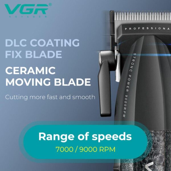 V-640 ماكينة حلاقة كهربائية احترافية للرجال - قابلة للشحن بتقنية متطورة - Image 7
