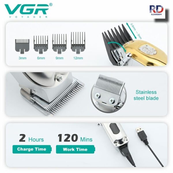 ماكينة حلاقة كهربائية للرجال قابلة للشحن - V652 - Image 4