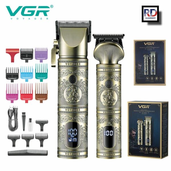 V-670 ماكينة حلاقة كهربائية احترافية للرجال - شحن سريع وتصميم مريح - Image 2