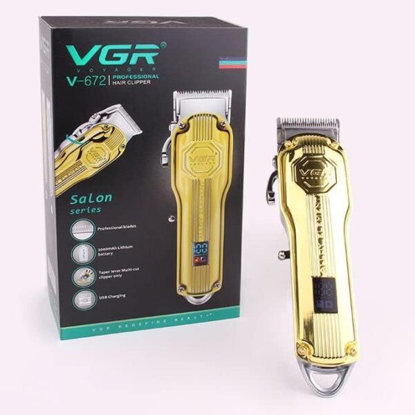 V-672 - ماكينة حلاقة كهربائية احترافية للرجال - قابلة للشحن بتقنية متطورة - Image 4