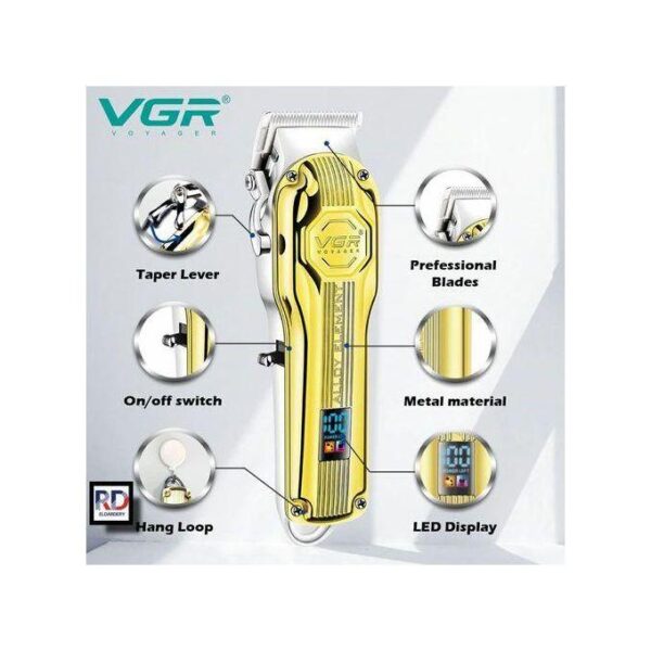 V-672 - ماكينة حلاقة كهربائية احترافية للرجال - قابلة للشحن بتقنية متطورة - Image 7