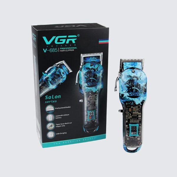 V-685 - ماكينة حلاقة كهربائية احترافية للرجال - شفرات دقيقة وسريعة مع بطارية قوية - Image 5