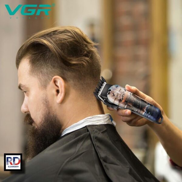 V-690 ماكينة حلاقة وتشذيب اللحية للرجال - قابلة للشحن مع رؤوس متعددة - Image 3
