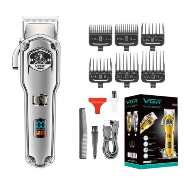Professional Rechargeable Electric Shaver for Men - V693 with Multi-Head Trimmer & Long Battery Life - Image 4