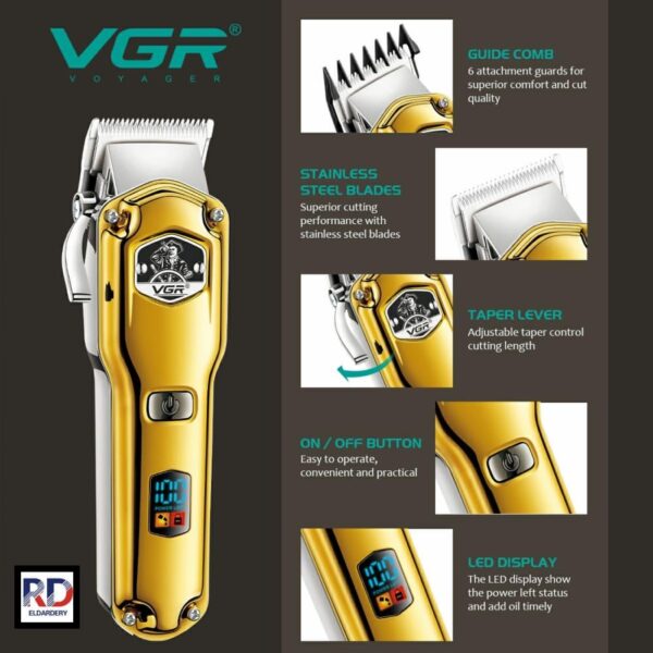 Professional Rechargeable Electric Shaver for Men - V693 with Multi-Head Trimmer & Long Battery Life - Image 6