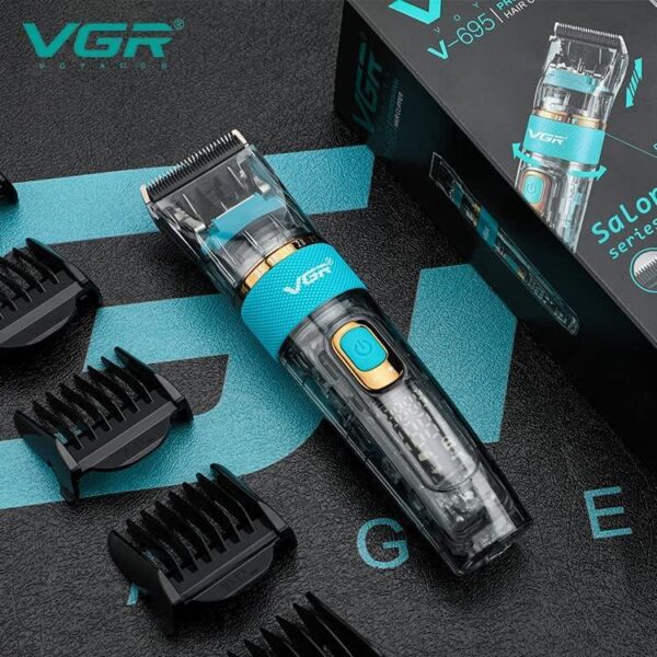 V-695 - ماكينة حلاقة وتشذيب اللحية للرجال قابلة للشحن - احترافية متعددة الاستخدامات - Image 2