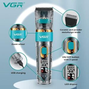 V-695 - ماكينة حلاقة وتشذيب اللحية للرجال قابلة للشحن - احترافية متعددة الاستخدامات