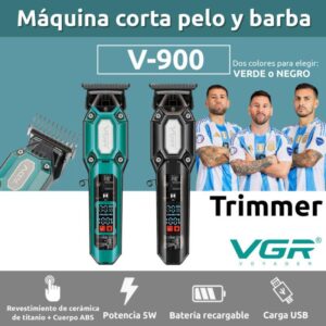 V-900 ماكينة حلاقة وتشذيب اللحية للرجال - قابلة للشحن وسهلة الاستخدام