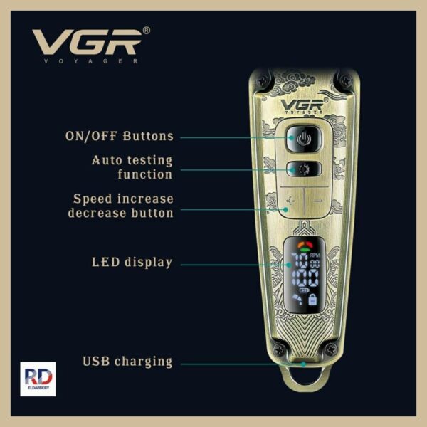 ماكينة قص وحلاقة الشعر للرجال بالشحن VGR V-901 - Image 6