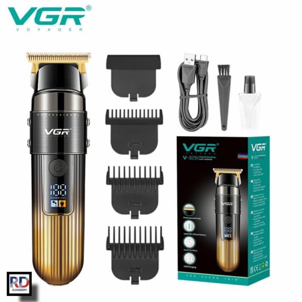 V-929 - ماكينة حلاقة كهربائية احترافية للرجال بقابلة للشحن - متعددة الرؤوس لجميع أنواع الشعر - Image 2