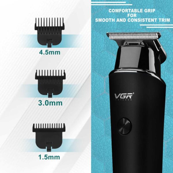 ماكينة تشذيب الشعر واللحية للرجال باللون الأسود VGR V-937 - Image 4