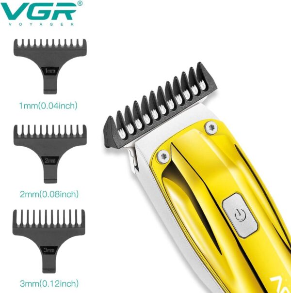 V-956 - ماكينة حلاقة كهربائية للرجال بدون سلك - قابلة للشحن مع رؤوس متعددة - Image 3
