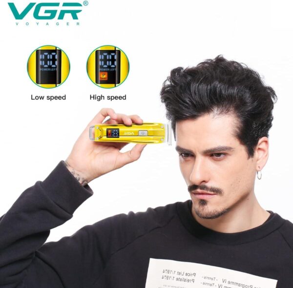 V-956 - ماكينة حلاقة كهربائية للرجال بدون سلك - قابلة للشحن مع رؤوس متعددة - Image 5