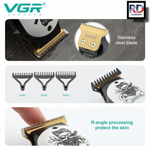 V-971 - ماكينة حلاقة كهربائية احترافية. قابله للشحن للرجال - Image 6