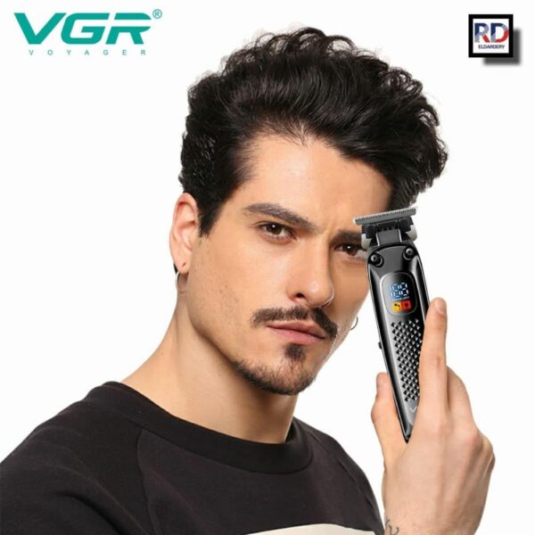 V-972 ماكينة حلاقة كهربائية للرجال - احترافية وقابلة للشحن مع رؤوس متعددة - Image 4