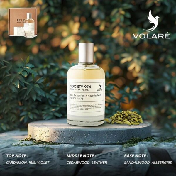 VOLARÉ عطر خشب الصندل والعنبر الفاخر - للجنسين - سوسيتي 974 او دو برفيوم - Image 4