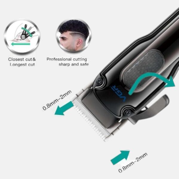 V-013 ماكينة حلاقة كهربائية احترافية للرجال - قابلة للشحن بتقنية قص دقيقة - Image 4