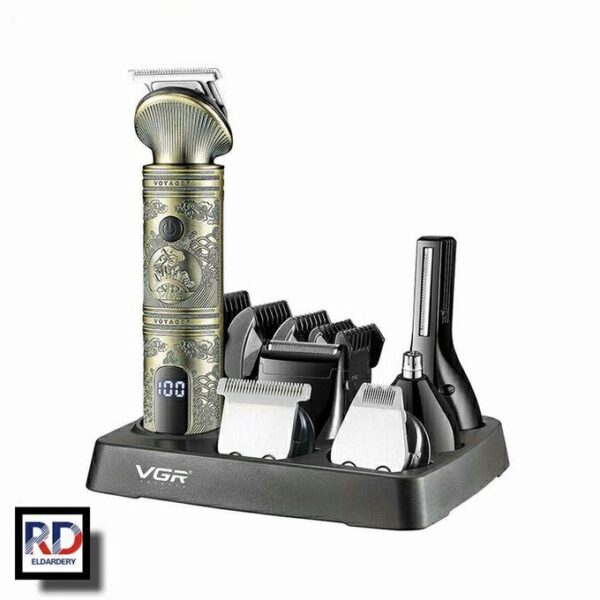 V-106 ماكينة حلاقة كهربائية احترافية قابلة للشحن للرجال - متعددة الرؤوس لتنعيم وتشذيب اللحية - Image 2