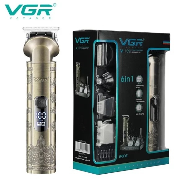 ماكينة الحلاقة VGR -109 ماكينة حلاقة متعددة الاستخدامات 6*1 - Image 2