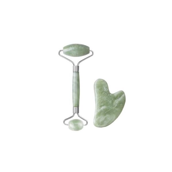 أداة جاد رولر الأصلي وجوا شا jade roller gua sha set - Image 5