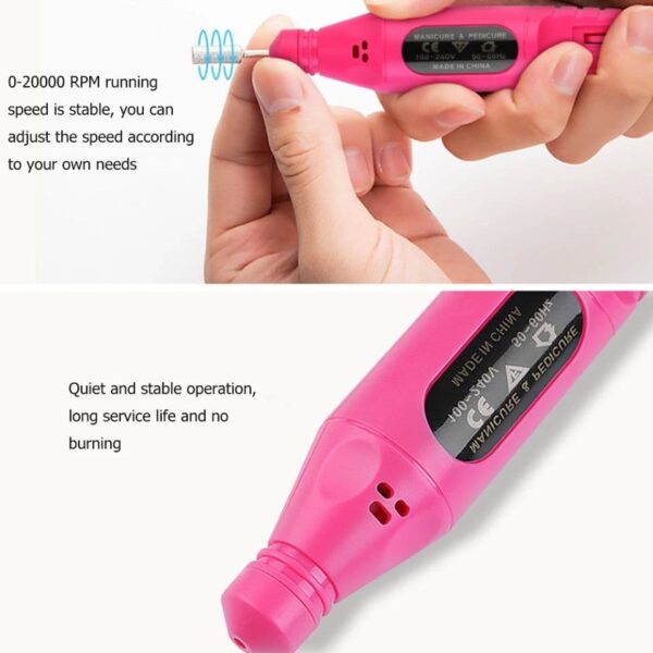 أدوات العناية بالأظافر Professional Portable Electric Nail Kit - Image 2