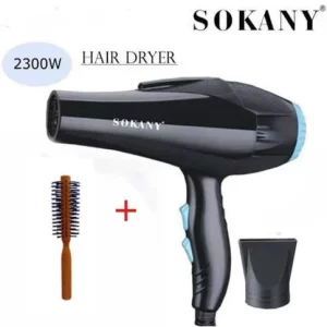 Sokany HS-3618 استشوار سوكاني 2300 وات لتجفيف وفرد الشعر +فرشاة خشب