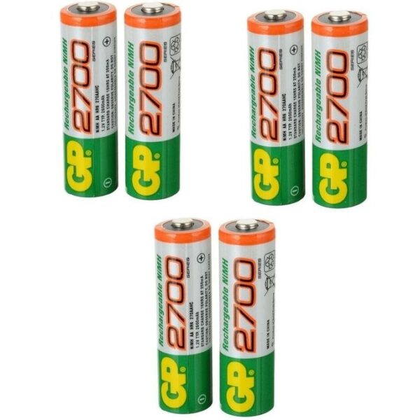 بطاريات قابلة للشحن aa GP Battaries 2700mah 2 pcs - Image 3
