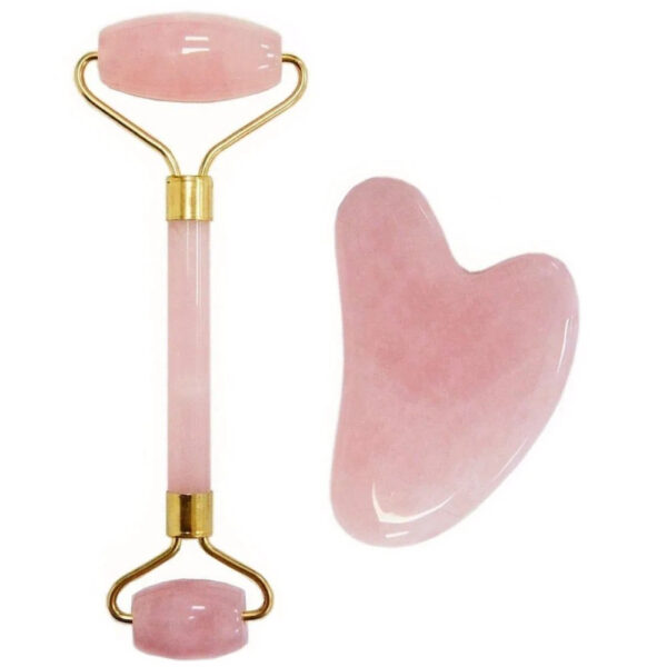 جاد رولر للوجه بالكوارتز Jade roller quartz With Protective Box for Facial Skin Care - Image 4