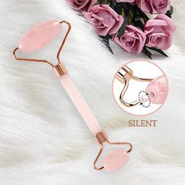 جاد رولر للوجه بالكوارتز Jade roller quartz With Protective Box for Facial Skin Care - Image 6