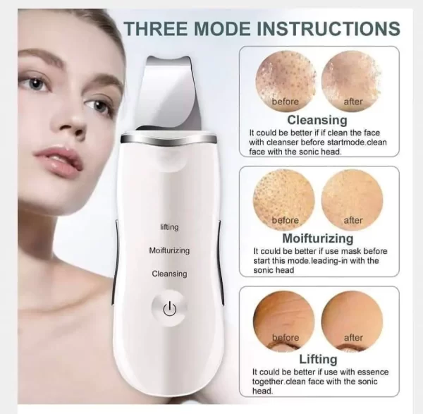 جهاز الالتراسونيك لتنظيف البشرة بعمق - Ultrasonic Skin Scrubber - Image 4