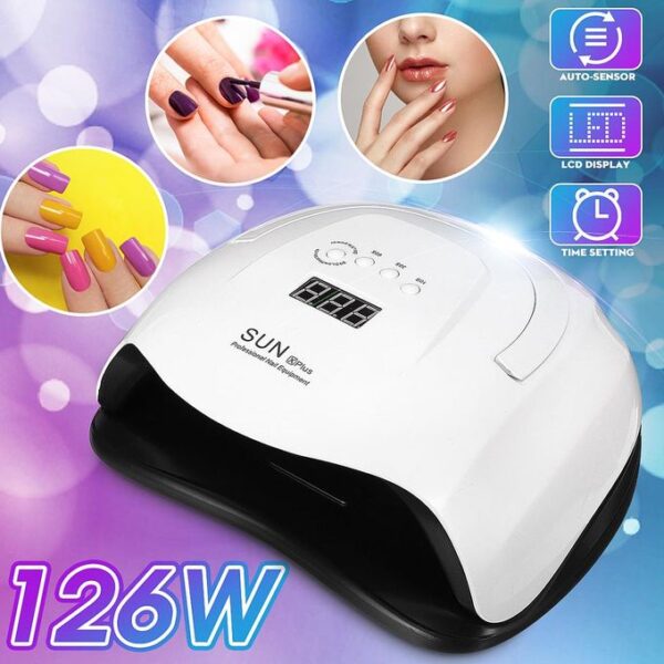 جهاز تجفيف طلاء الاظافر sun Professional Uv Led Timer Nail Dryer - 126 W - Image 2