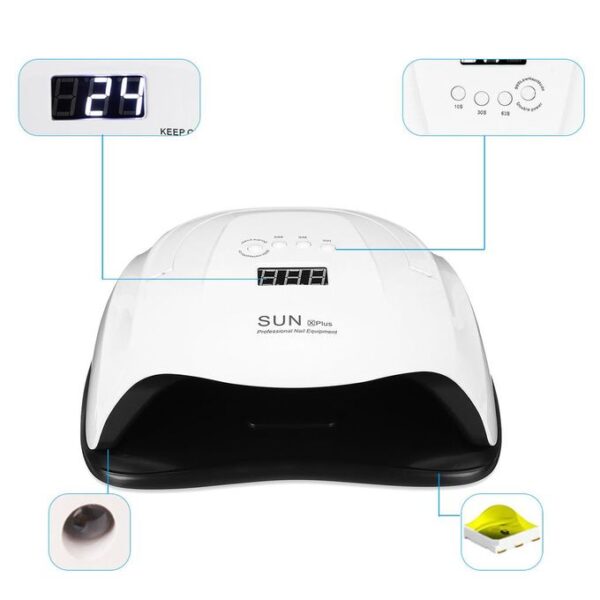 جهاز تجفيف طلاء الاظافر sun Professional Uv Led Timer Nail Dryer - 126 W - Image 3