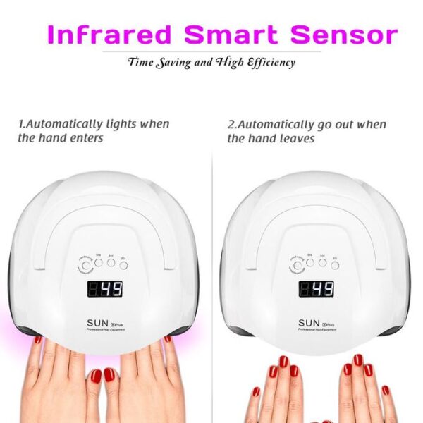 جهاز تجفيف طلاء الاظافر sun Professional Uv Led Timer Nail Dryer - 126 W - Image 4