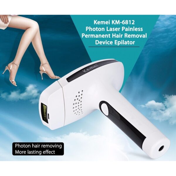 Kemei KM-6812 Hair Removal Laser Epilator جهاز ليزر لازالة الشعر الدائم بالليزر الفوتون النبضي- 20000 ألف نبضة - Image 9
