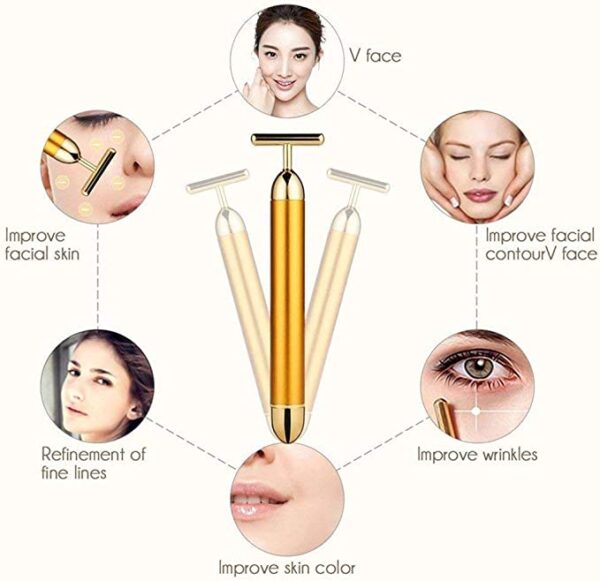 جهاز مساج للوجه energy beauty bar قلم مساج على شكل حرف T - Image 3