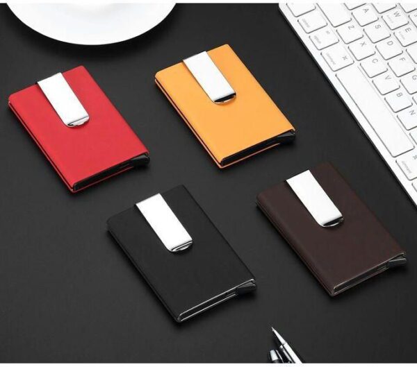 اشتري حافظة كروت معدنية لحفظ بطاقات العمل وكروت الإئتمان - metal wallet - Image 5
