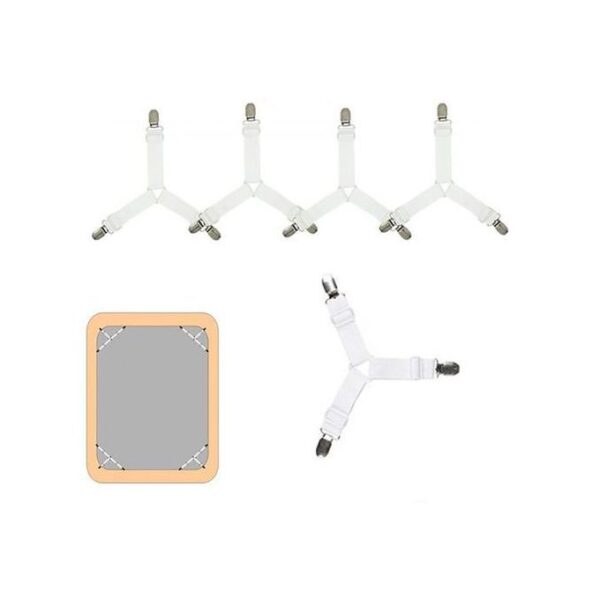 حزام فرد ملايات السرير مثبت الملايات 4 قطع Rofy Sheet Grippers - Image 3