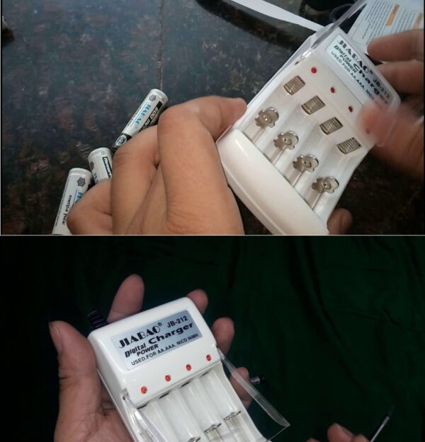 شاحن بطاريات قلم AA/AAA4 حجاره Jiabao Battery Charger AA/AAASet Of Batteries - 4 Pcs (AA) - Image 3