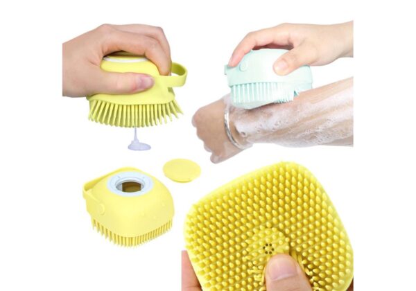فرشاة استحمام سيليكون مع موزع صابون 2×1 Shower Brush With A Soap Dispenser - Image 3