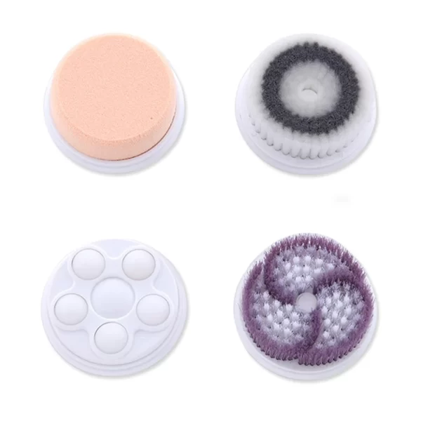 فرشاة تنظيف الوجه الكهربائية والمساج 4 في1 Facial Cleaning Brush - Image 6