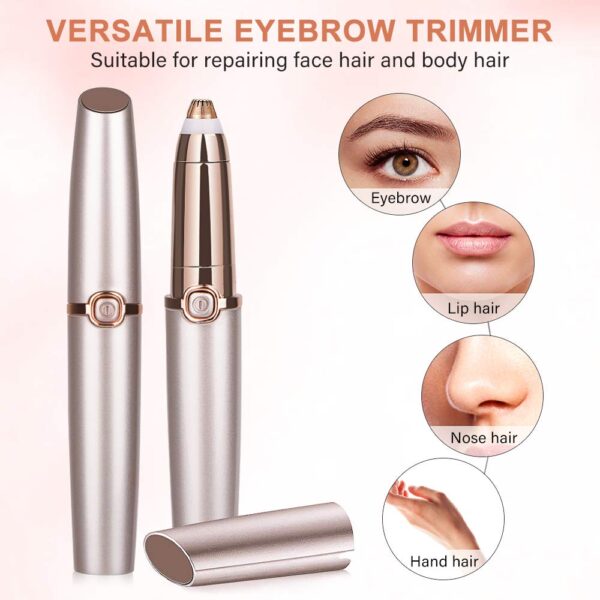 قلم ازالة شعر الحواجب بدون ألم Dsp Electric Eyebrow Hair Remover Painless Eyebrow Trimmer - Image 7