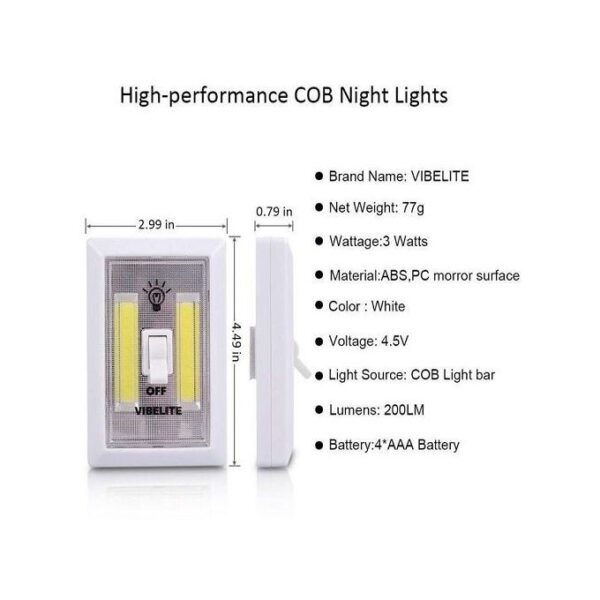 كشاف الطوارئ بالبطارية Led COB Night Light 3 W - Image 2