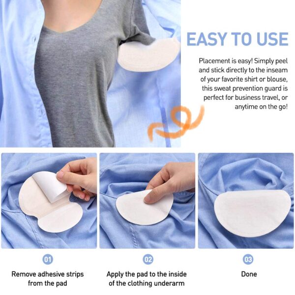 لاصقة امتصاص العرق 6 أزواج - Disposable Underarm Shields Pads - 6 Pairs - Image 7